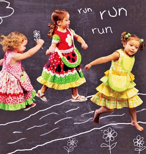 toddlers pattern ruffle for dress Pattern, Dress Dress Ruffle Girls' Pattern, Strawberry Toddler's Dress