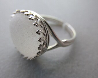Ring Sea Glass, White Sea Glass Ring, Wedding Gift, Beach Glass Ring, Seaglass Jewelry, Gift for Her, Adjustable Ring, White Beach Glass