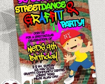 Graffiti Invitations Templates 1