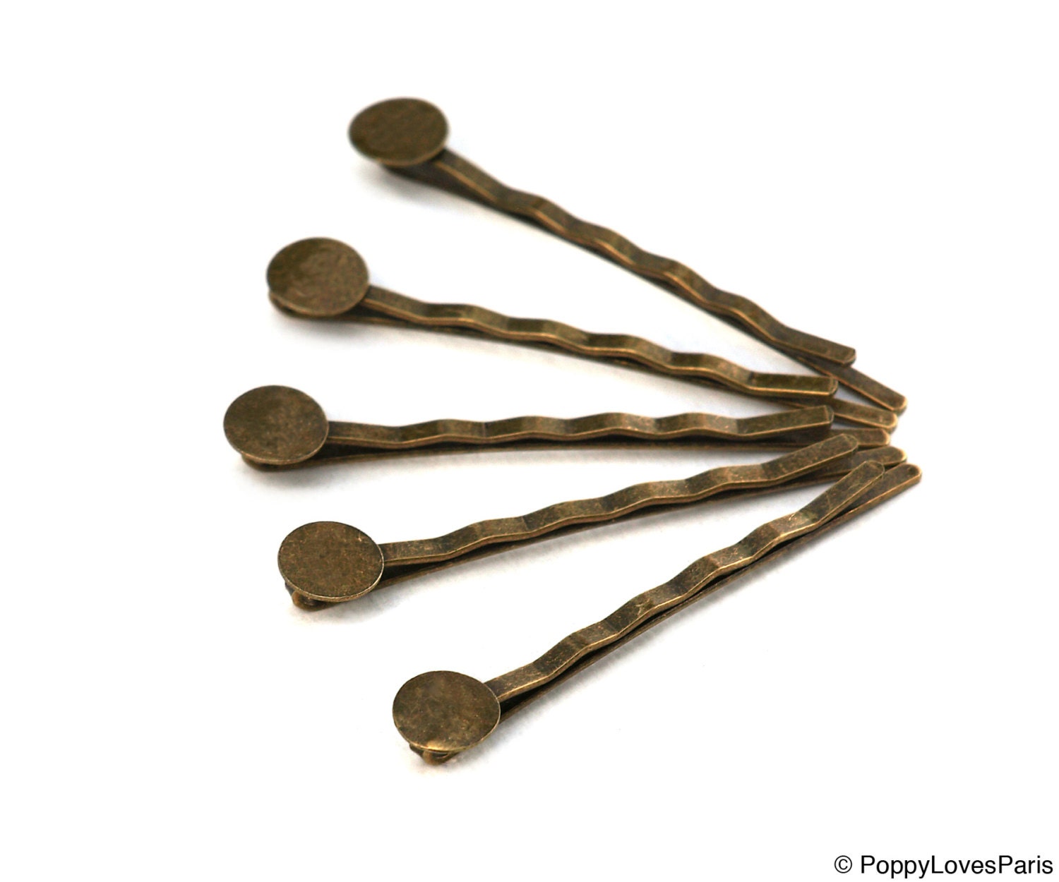 Wholesale lot of 100.... Antique Brass... Bobby Pins.... for