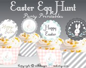 Easter Egg Hunt Party Printables - Cupcake Toppers, Wrappers and SpringBanner Il_170x135