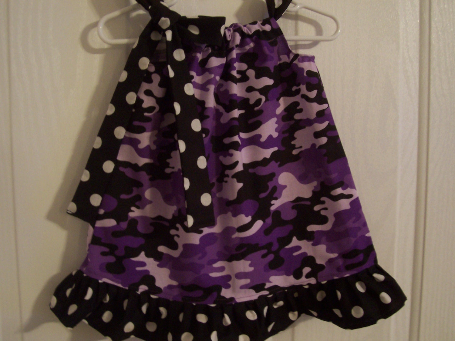 Girls camo pillowcase dress with ruffle infant by RaDzaeDezynes