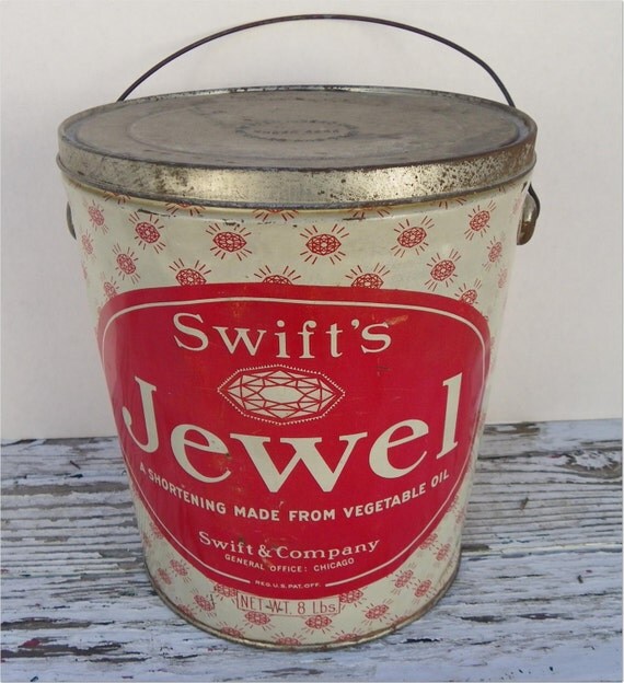 SWIFT'S JEWEL SHORTENING Metal Bucket Large 8 lb. with
