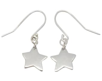 Sterling Silver Small Star Earrings, star earrings, silver star earrings, star earrings, silver stars, silver star earrings, silver earrings