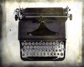 Typewriter Art, Still Life, Fine Art Photo, Letters, Art for Writers, Vintage, Alphabet, Black and white, Back to School, 8 x 10, Typography