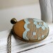 Mustard Yellow Pendant, Dyed Sky Blue Lace Necklace, Blue Lace Jewelry, Fall Fashion Scalloped Lace Pendant Bohemian Boho Jewelry