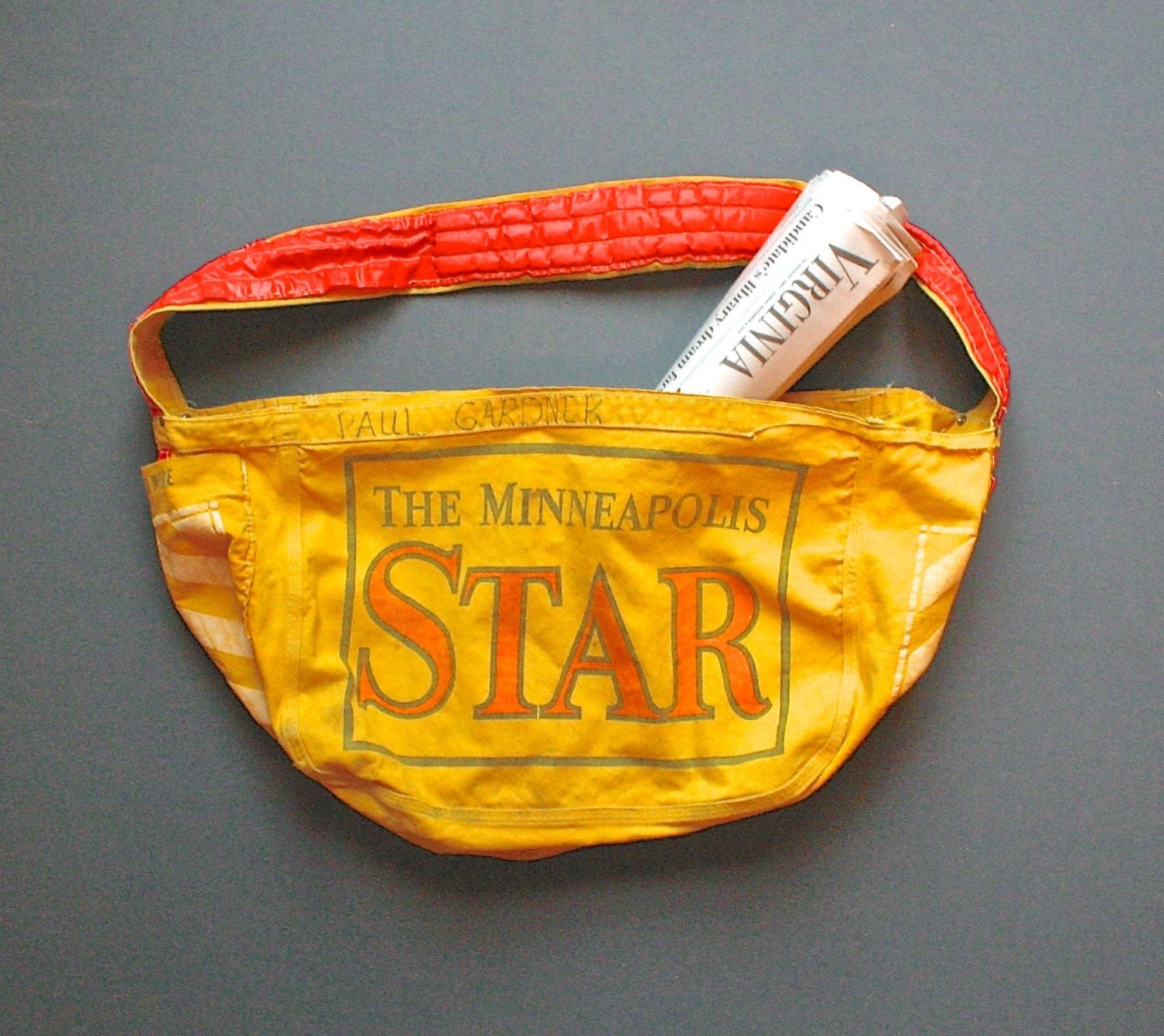 Vintage Newspaper Bag The Minneapolis Star Newspaper