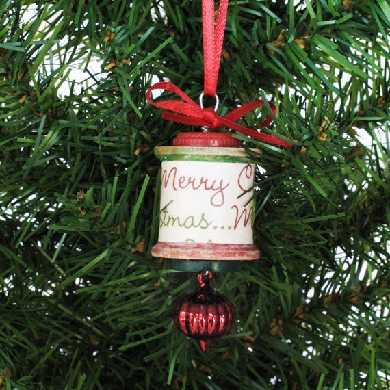 vintage wooden spool christmas ornament vintage wooden spool christmas ornament