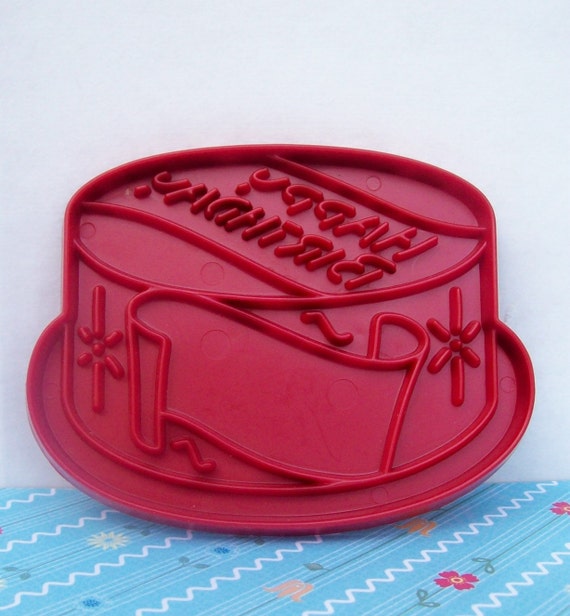 Vintage Tupperware Birthday Cake Cookie Cutter by housecouture