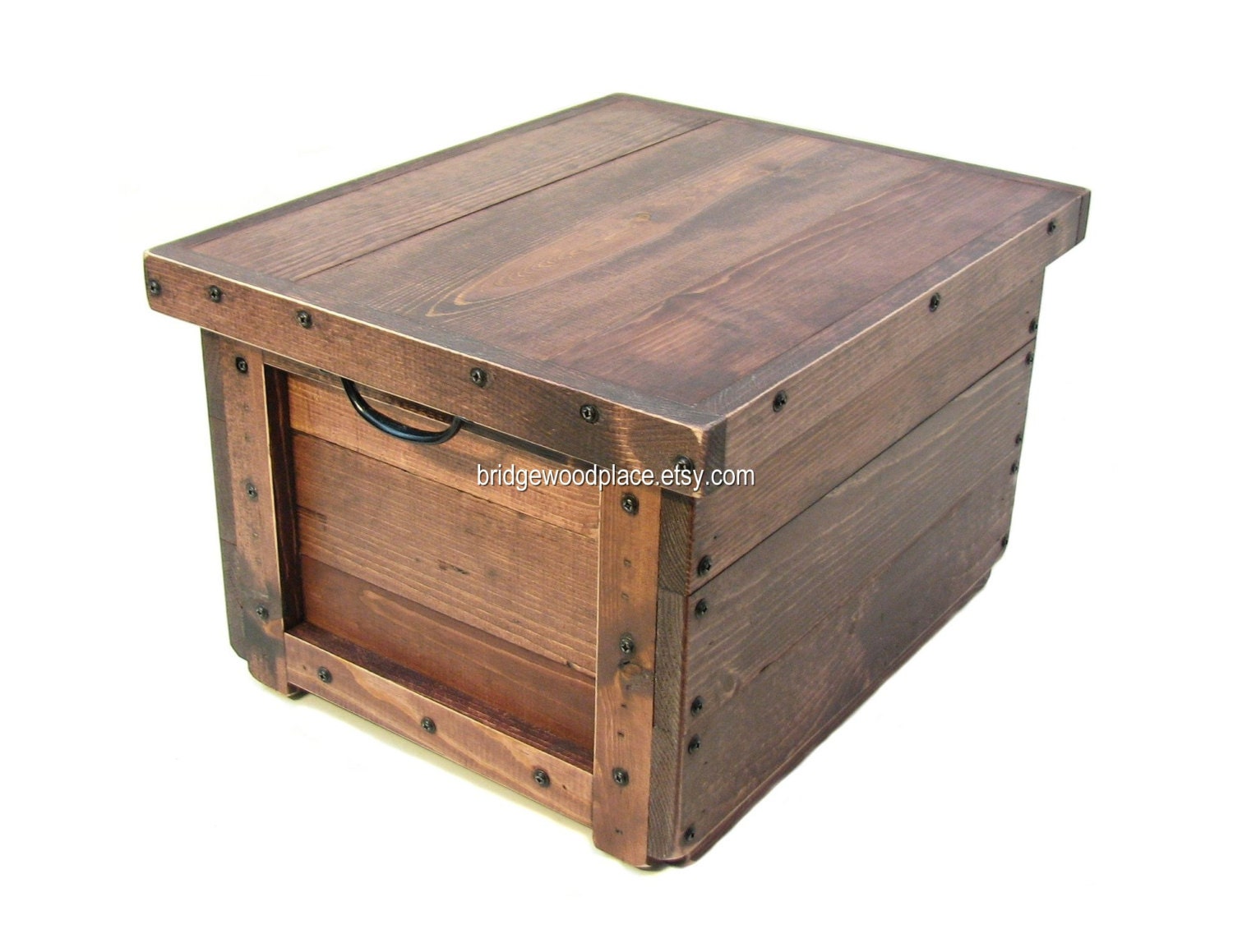 Wood Crate Table Rustic Wooden Box Wood Crate by BridgewoodPlace