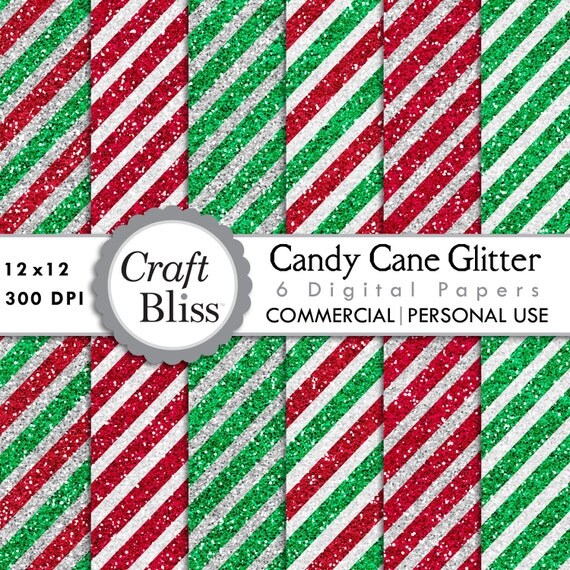 50% Off Sale Digital Paper Pack Candy Cane Glitter Papers Christmas Commercial Use Christmas Glitter Paper Christmas Digital Papers Glitter Il_570xn