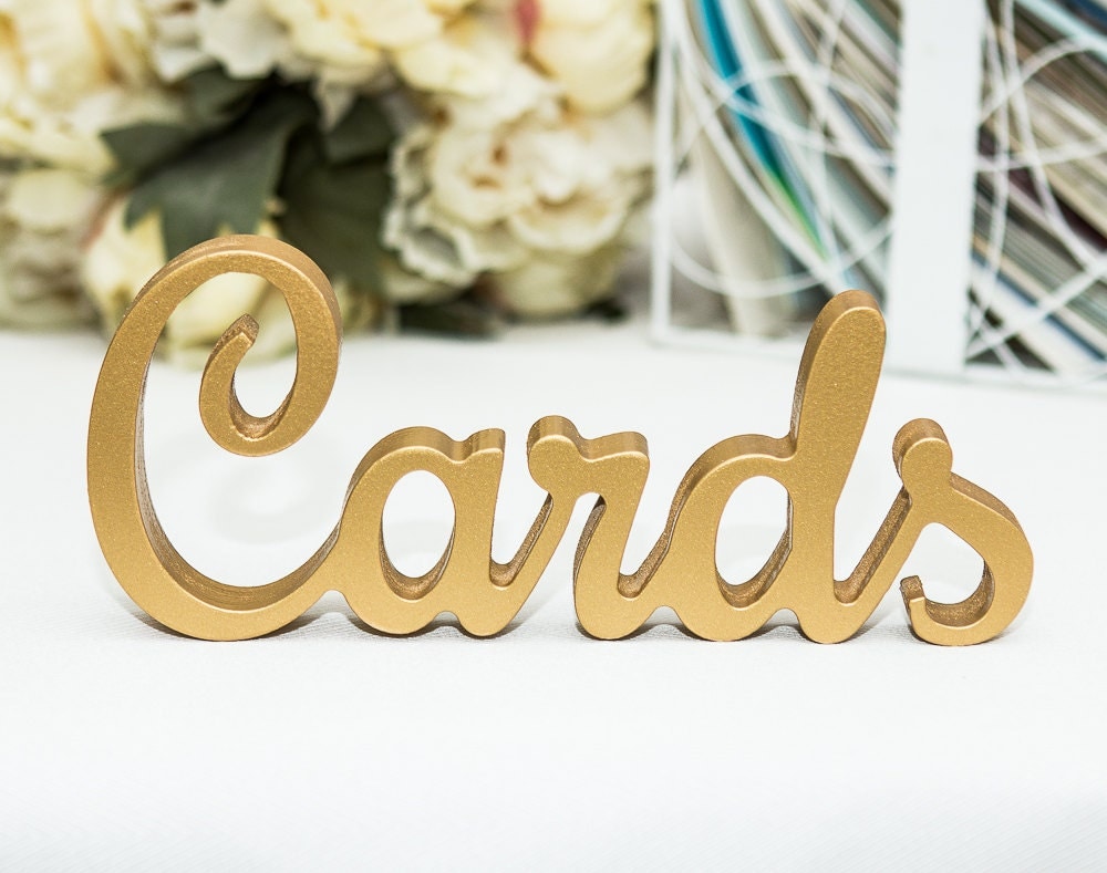 Cards Sign for Wedding Card Table Freestanding
