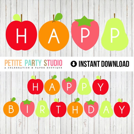 INSTANT DOWNLOAD - Hungry Caterpillar Inspired Birthday Party or Baby Shower Printable Party Banner - Petite Party Studio Il_570xn