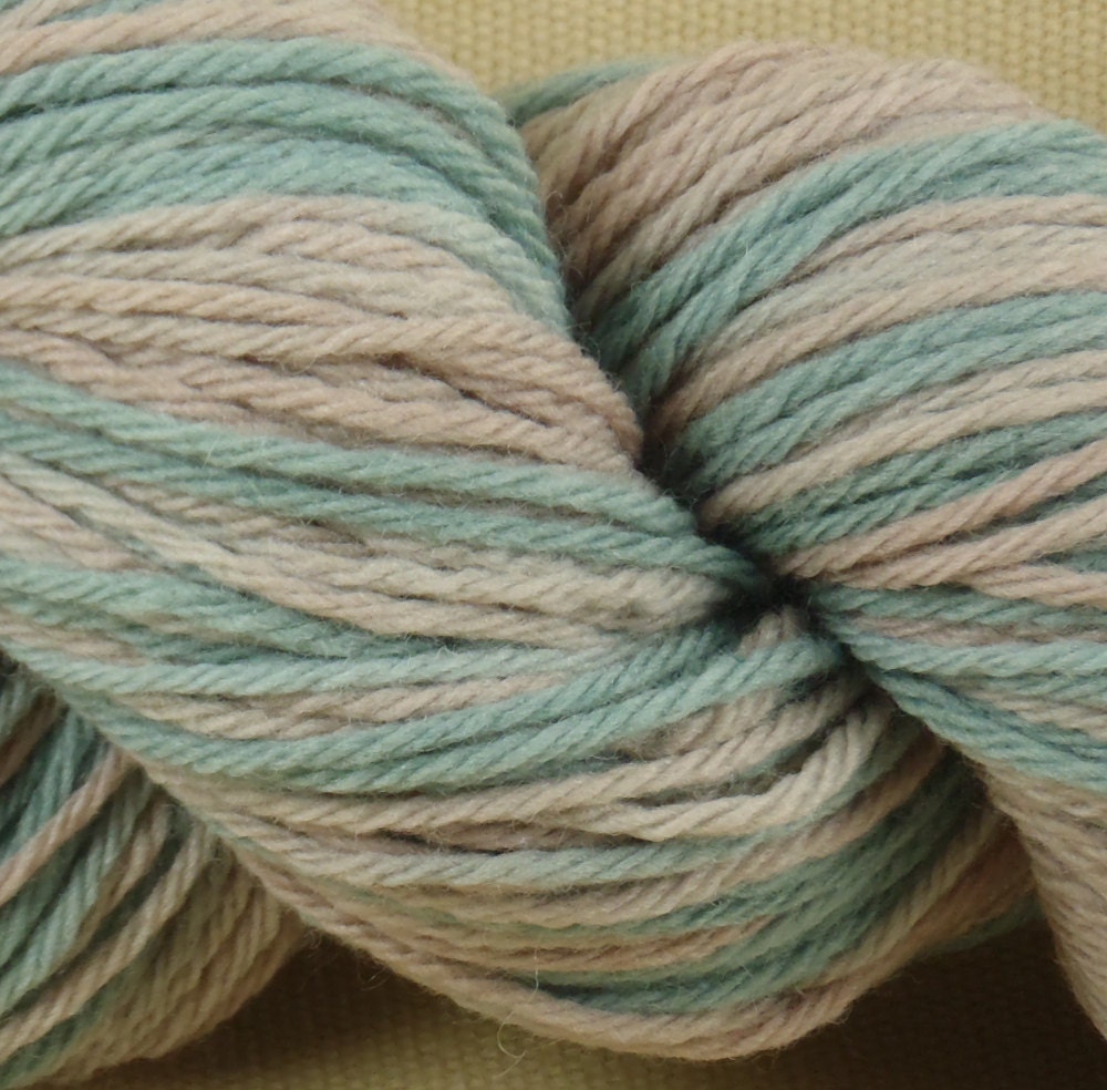 Hand Dyed Yarn Blue and Gray Worsted Weight Yarn by XrayAnn