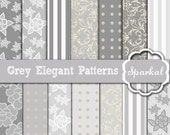 Grey LACE Digital Paper, 12X12 Scrapbooking Invitation paper Gorgeous Depth and High Resolution Always Instant Download Il_170x135