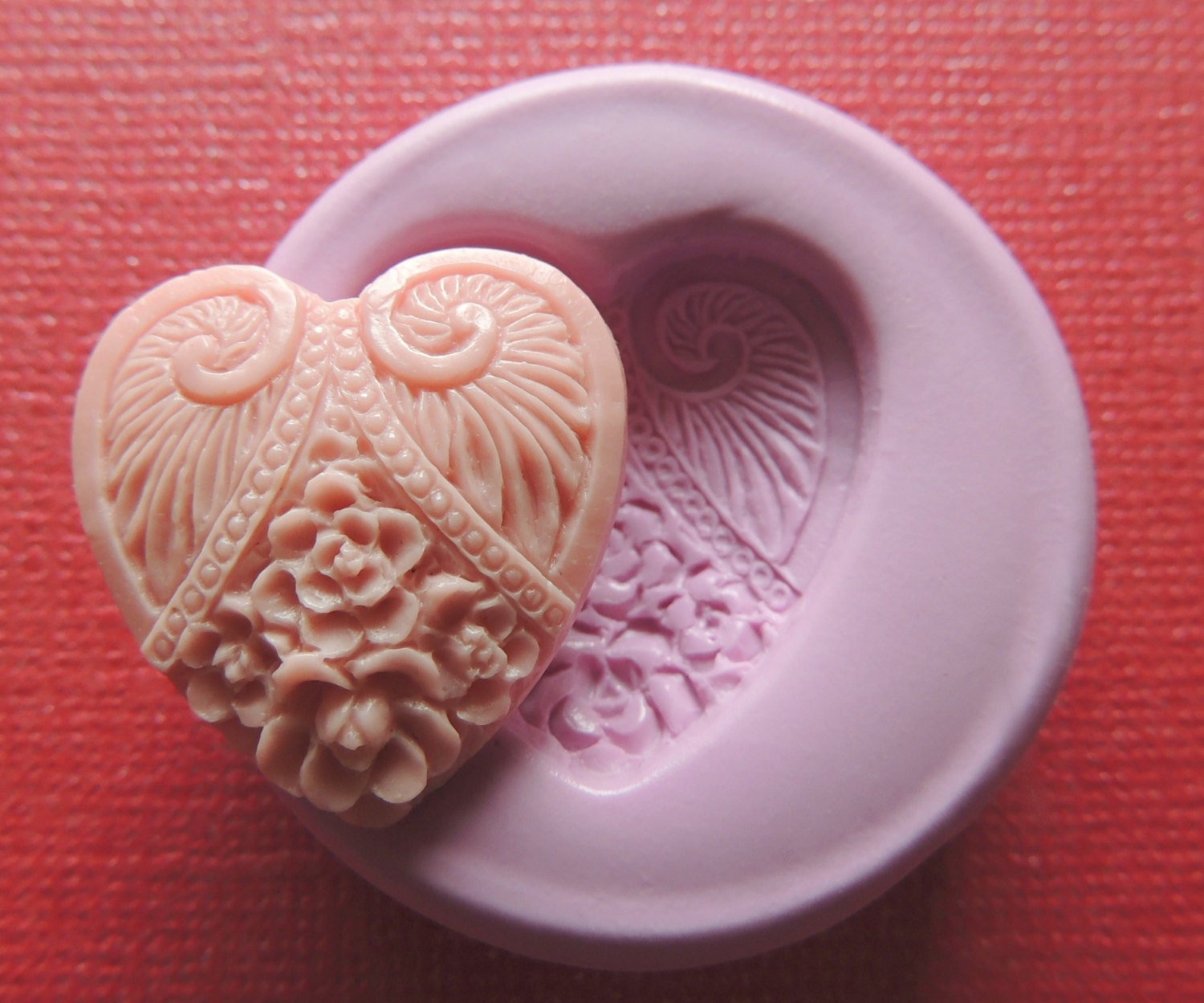 Flexible Mold Small Heart Silicone Mold Resin Polymer Clay