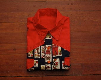 mens vintage home made western shirt