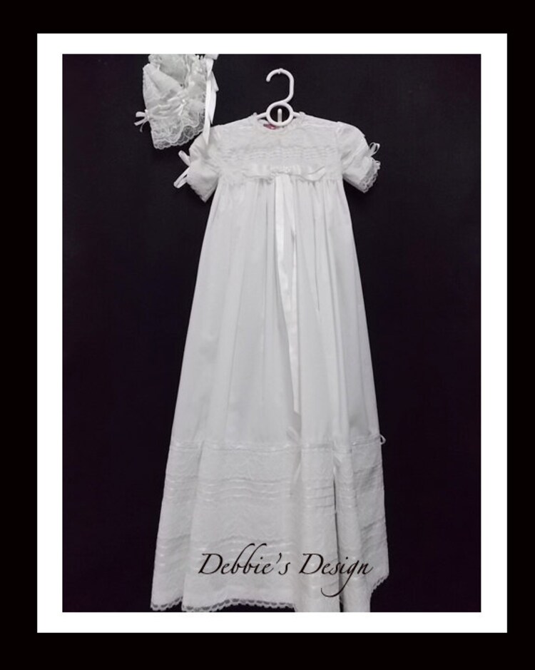 CG09 Handmade OOAK Christening Gown Christening by DebbiesDesign