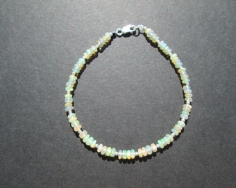 Opal gemstone bracelet- October birthstone