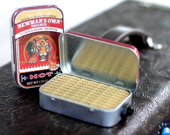 Portable Mint Tin Amp and Speaker for Electric Guitar- Tiger/Tweed handmade gifts for musicians