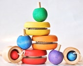 The Classic WOOD TOY TRIO-  Wooden Game Set