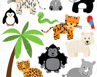 Download Birthday Party Animals Clipart Clip Art Zoo Safari Jungle