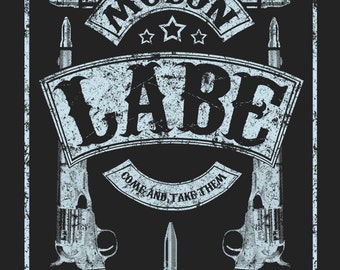 Molon Labe T-Shirt, Vintage Style Gun Colt and Remington Revolver.