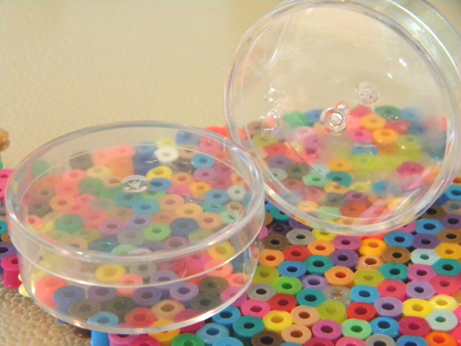 Small Plastic containers for Beads Gift Earrings etc