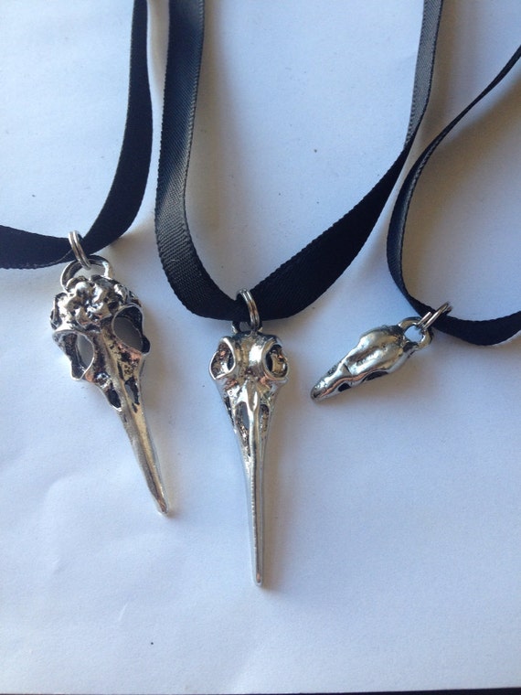 Bellatrix Lestrange Necklace Bird Skull Raven by DoubleDmentia