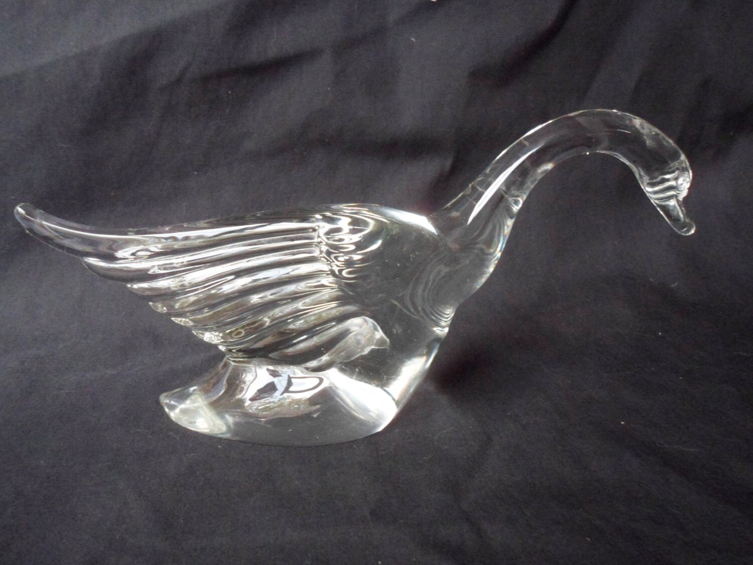 crystal goose figurine