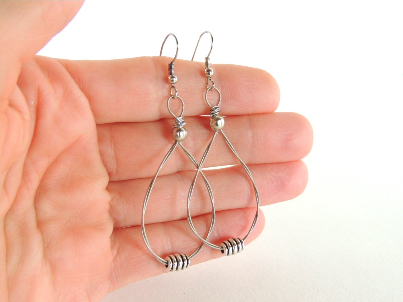 Guitar String Earrings hoop earrings for teens and adults