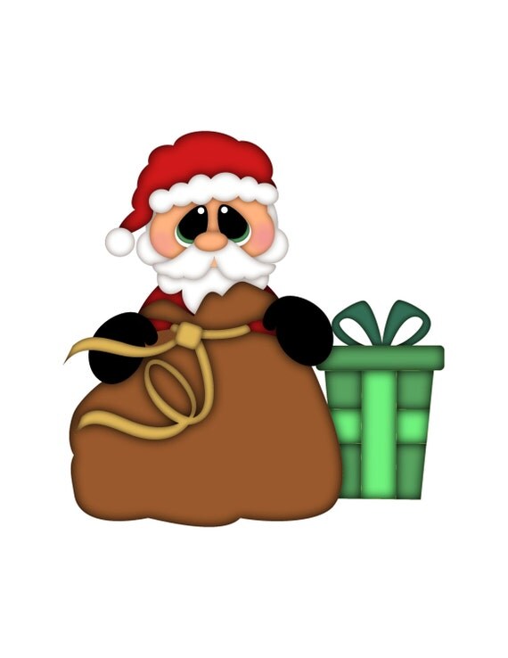 Items similar to Santa, made to order, scrapbook page, album, border