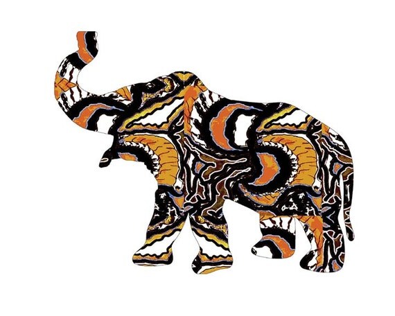 elephant painting Abstract Elephant wall art modern elephant