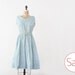 SALE vintage 50s dress / Full Skirt Blue Garden Party Dress