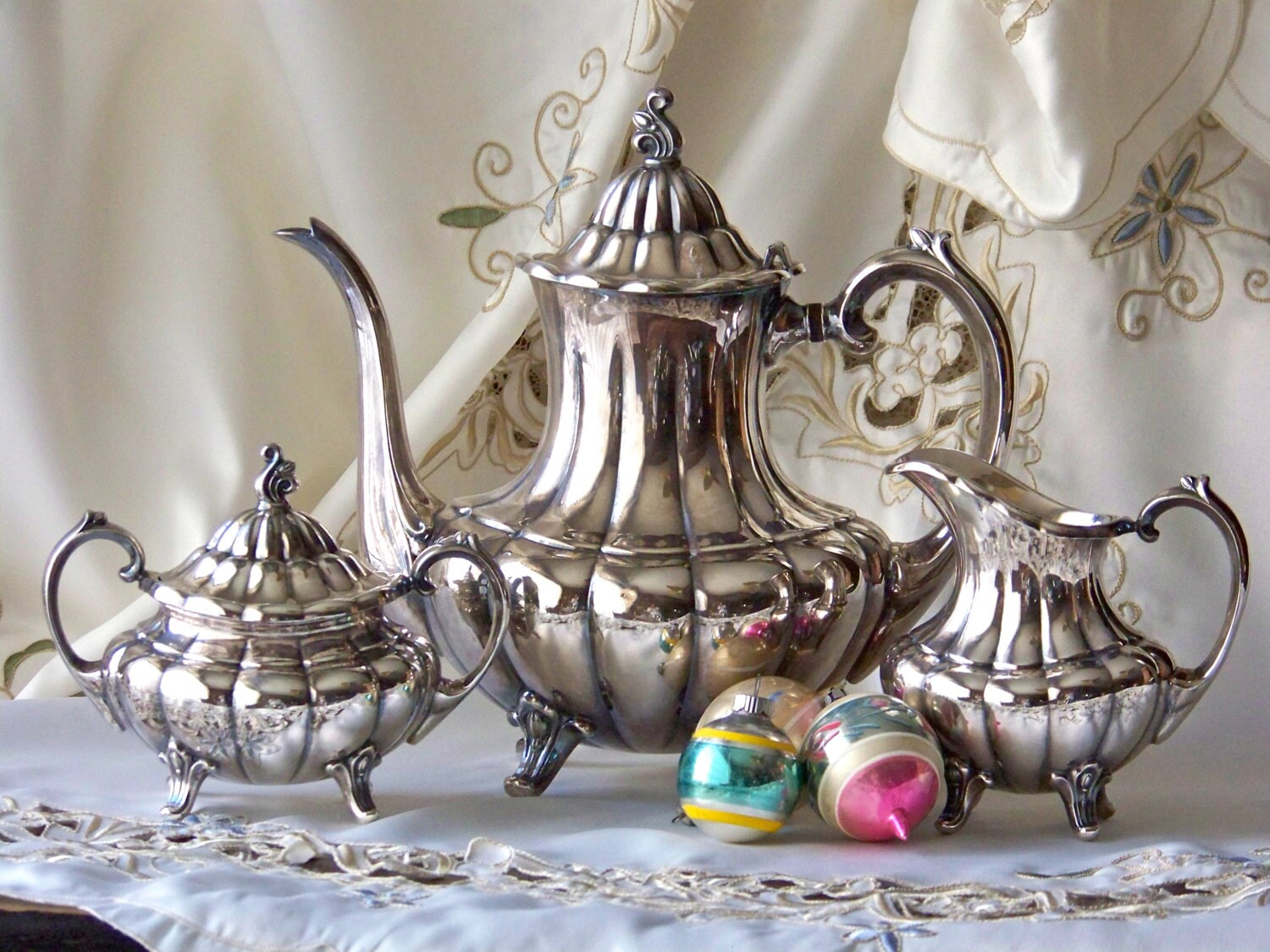 What is a good price for a silver-plated tea set?
