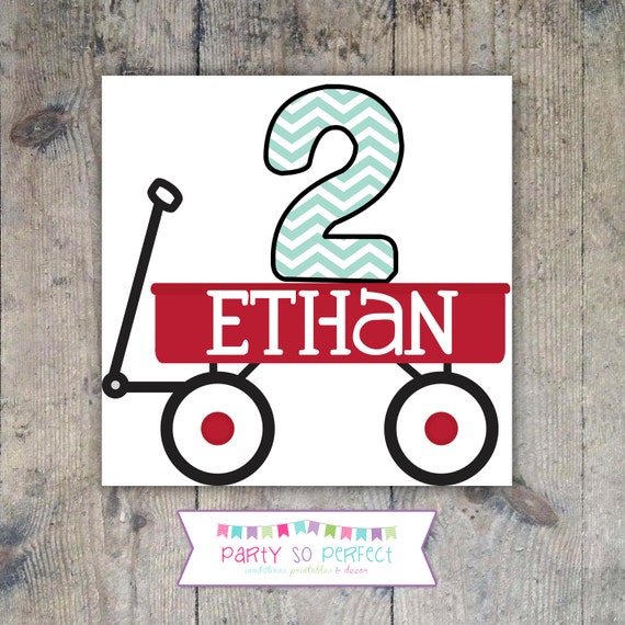 T-SHIRT IRON-ON Decal Transfer - Red Wagon Printable Il_570xn