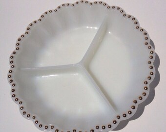 Popular items for glass divided dish on Etsy