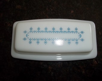 Snow Flake, Vintage Pyrex 2 Piece Butter Dish