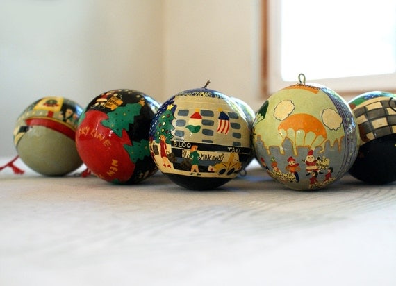 16pc vintage christmas ornaments bloomingdales handpainted 16pc vintage christmas ornaments bloomingdales handpainted