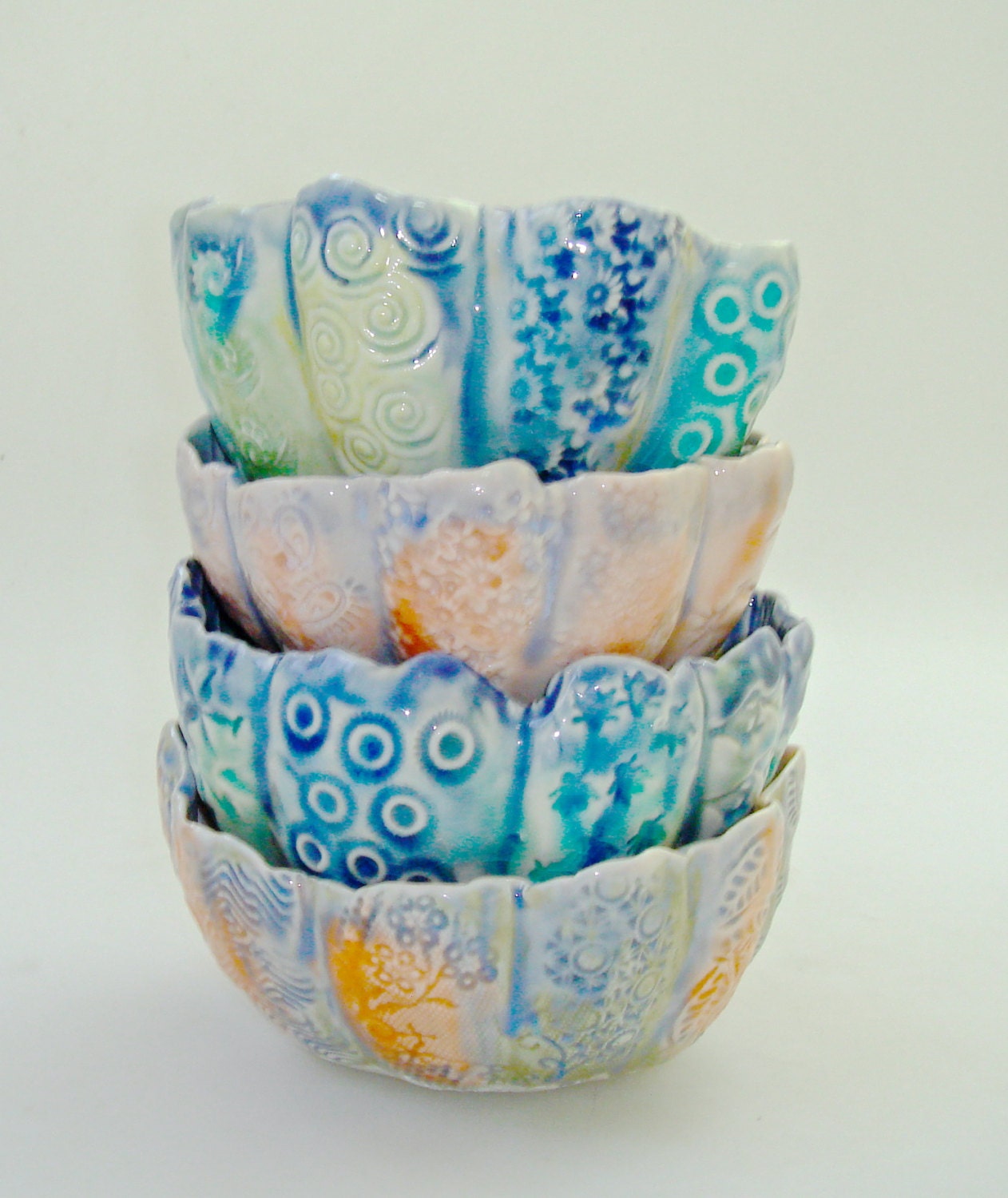 Ice Cream Bowl set ceramic bowl lace bowls Decorative