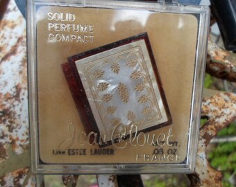 Vintage Jean Clouet France Solid Perfume Compact Like Estee Lauder 1950s to 1960s