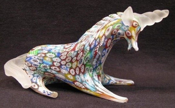 murano glass unicorn