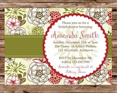 DIY Printable Printable Rustic Floral Christmas Bridal Shower or Baby Shower Invitation Il_170x135