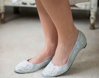 Wedding shoes peep toe wedge sandals high heels bridal shoes