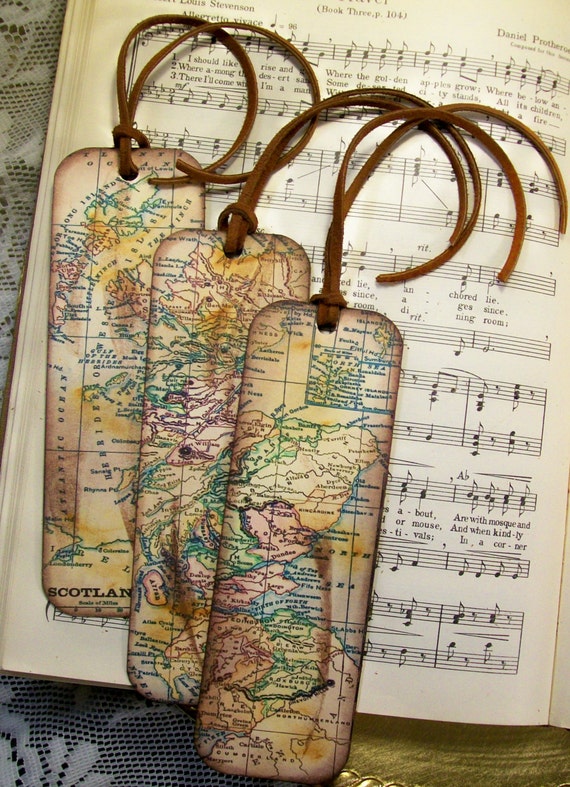 scotland map bookmarks gifts for men historical map bookmarks