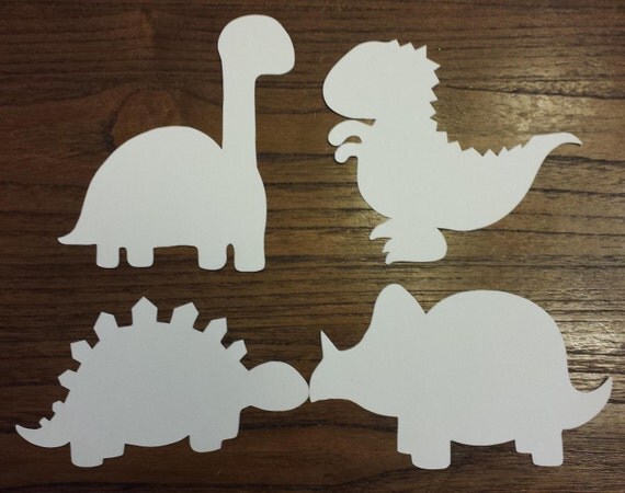 Items similar to Dinosaurs Cut Outs (set of 4) Kids Color, Craft, Play