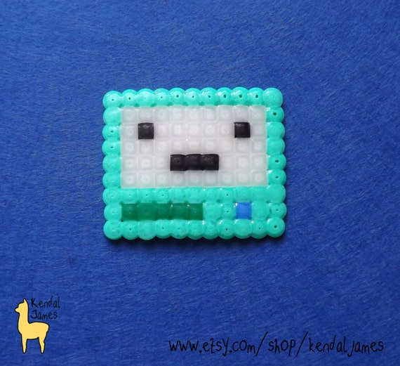 BMO glow in the dark hama pixel perler bead accessory