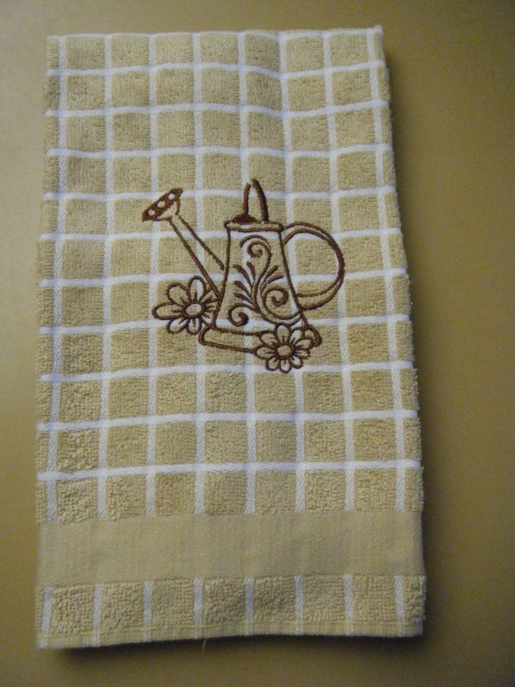 Embroidered Terry Cloth Kitchen Towel