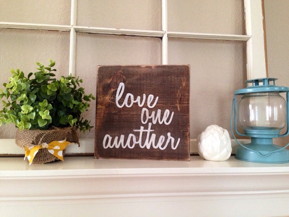 Items similar to Love One Another sign on Etsy