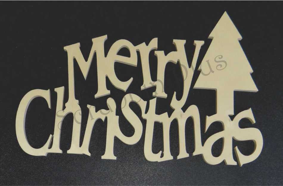 Merry Christmas Tree Connected Decor - 1/2"